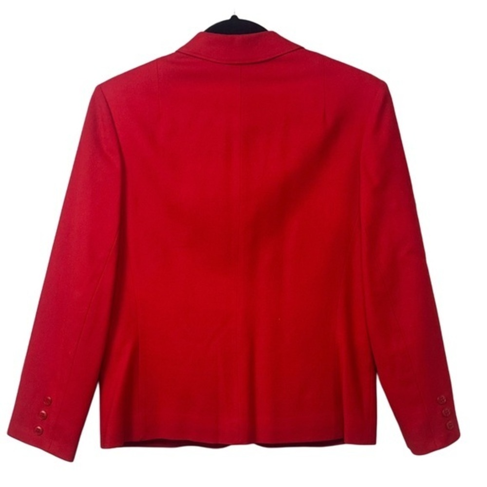 Pendleton Red Virgin Wool One Button Blazer Sz 8 - image 2